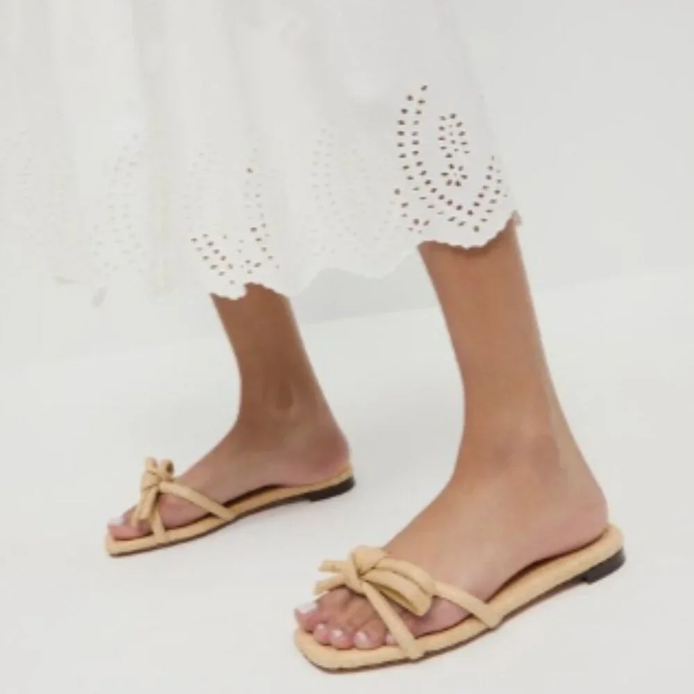 Loeffler Randall Hadley Natural Bow Sandal - Picture 3 of 14
